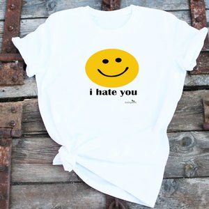 I Hate You Emoticon Shirt Kristen T-Shirt